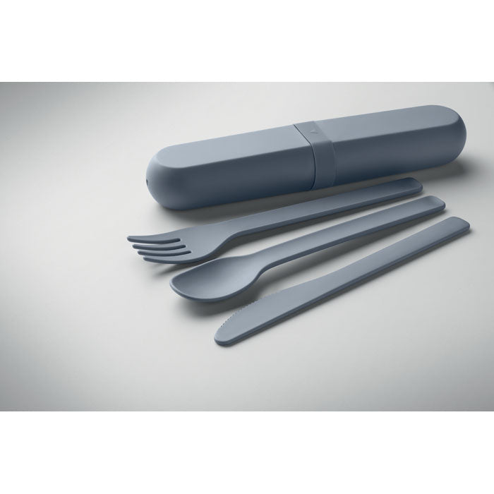 Branded PLA Cutlery Set with Case without branding