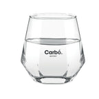 Branded geometric whisky glass, printed