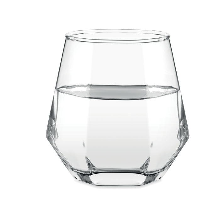Branded geometric whisky glass