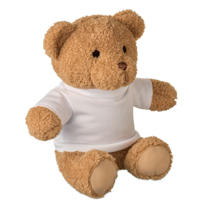 Branded 23cm Teddy Bear Plush with T-Shirt without branding