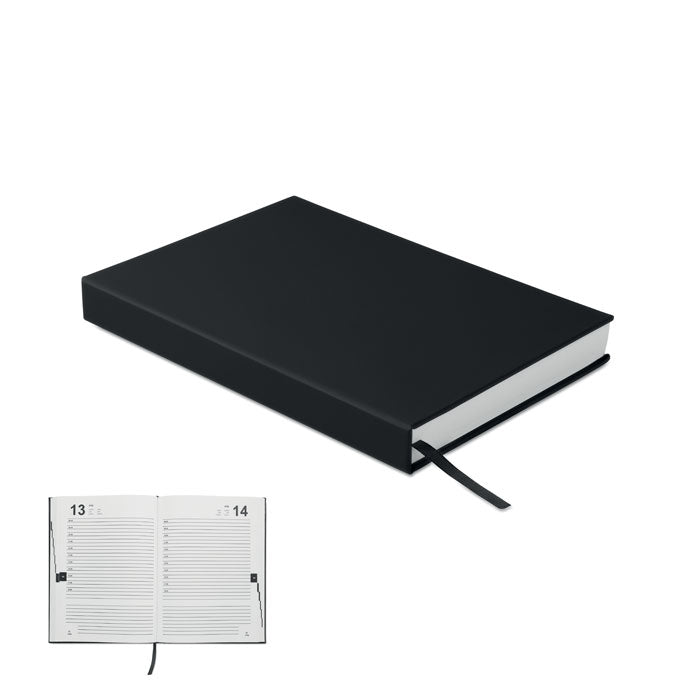 Branded A5 Perpetual Daily Planner Notebook in Black