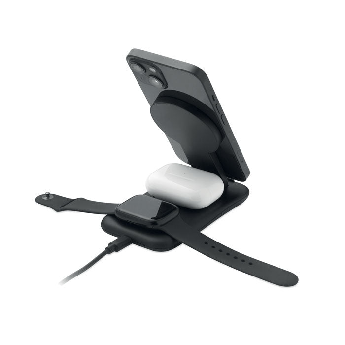Branded 3 in 1 Magnetic Wireless Charging Station without branding