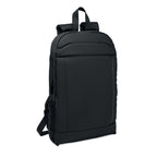 Branded Expandable 600D RPET Backpack in Black