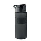 Branded RPET Bottle with Silicone Grip in Black
