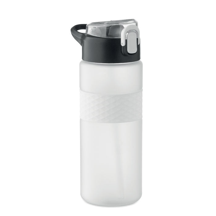 Branded RPET Bottle with Silicone Grip in White