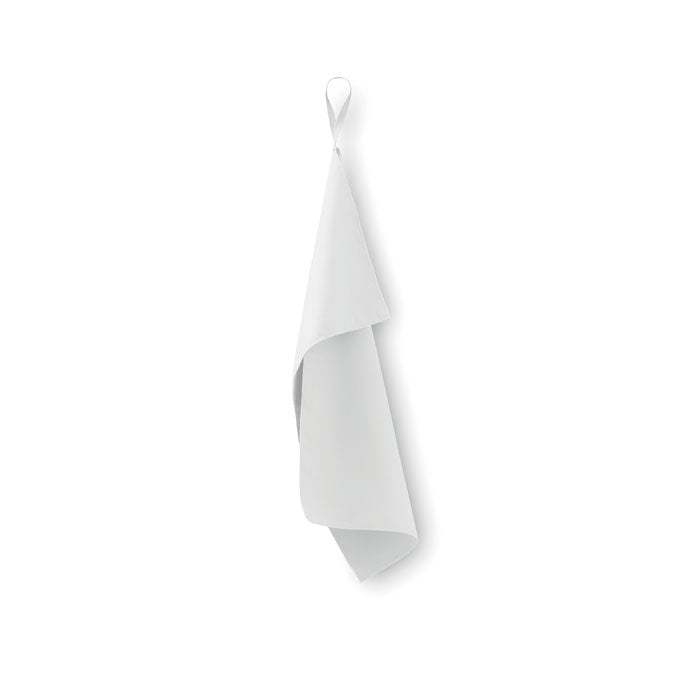 Branded Microfibre Towel 30 x 50cm in White
