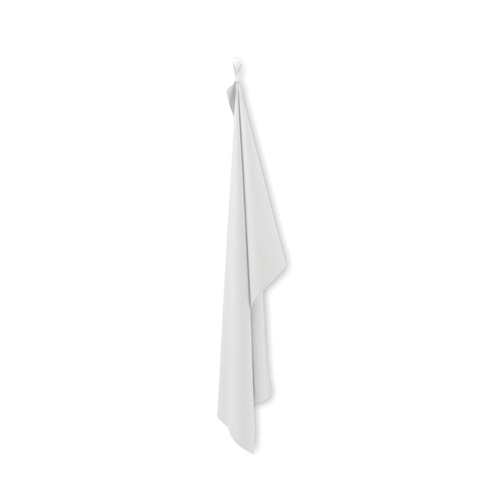 Branded Microfibre Towel 70 x 120cm in White