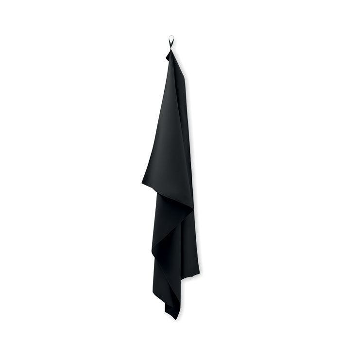 Branded Microfibre Towel 100 x 150cm in Black