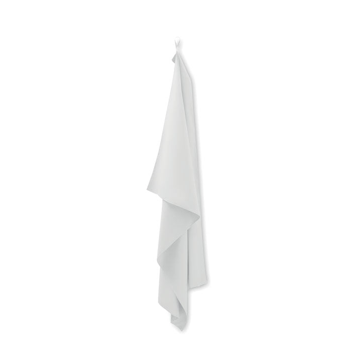 Branded Microfibre Towel 100 x 150cm in White
