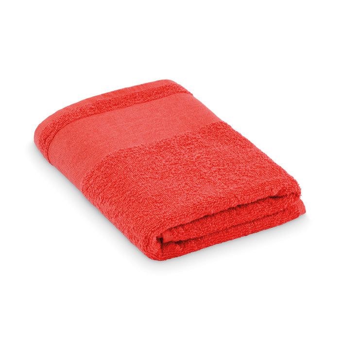 Branded Cotton Hand Towel 50 x 100cm in Red