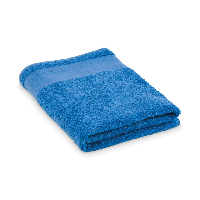 Branded Cotton Bath Towel 70 x 140cm in Blue