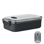 Branded PP Lunch Box with Stainless Steel Inner Layer in Black