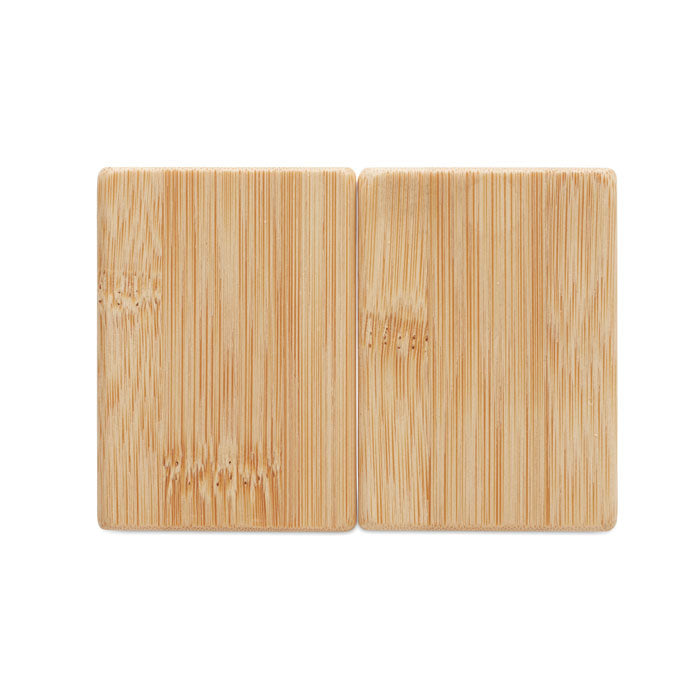 Branded Magnetic Bamboo Salt and Pepper Set without branding