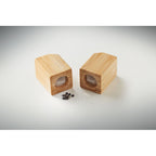 Branded Magnetic Bamboo Salt and Pepper Set without branding