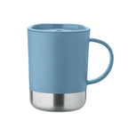 Branded Mug with Steel Base and Sliding Lid in Blue