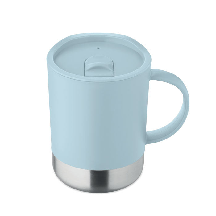 Branded Mug with Steel Base and Sliding Lid without branding