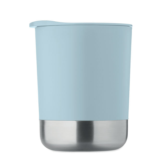 Branded Mug with Steel Base and Sliding Lid without branding