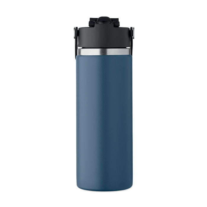 Branded Vacuum Bottle with Sip Straw Handle without branding