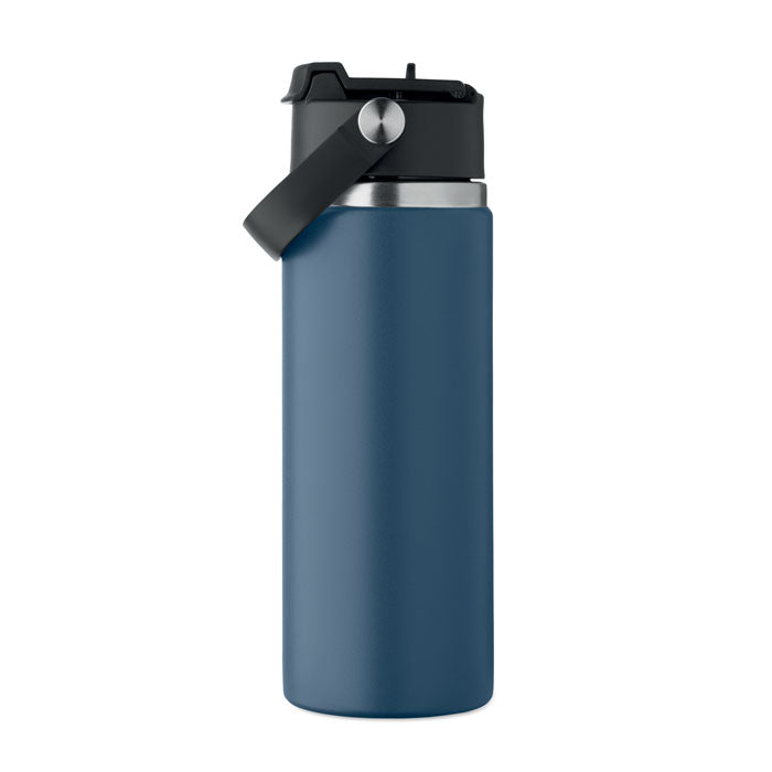 Branded Vacuum Bottle with Sip Straw Handle without branding