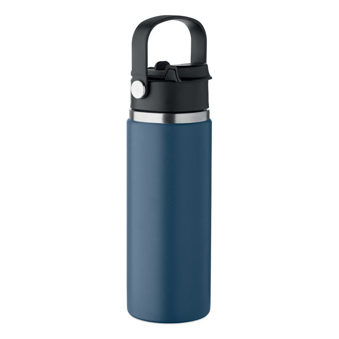 Branded Vacuum Bottle with Sip Straw Handle without branding