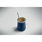 Branded Double Wall Yerba Mate Cup in use