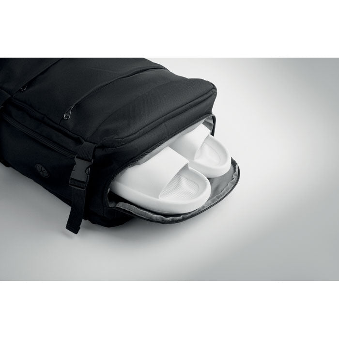 Branded Cabin Size Carry on Backpack 30 x 20 x 40cm in use