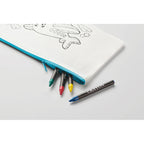 Branded Non-Woven Pencil Case with Crayons without branding