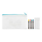 Branded Non-Woven Pencil Case with Crayons without branding