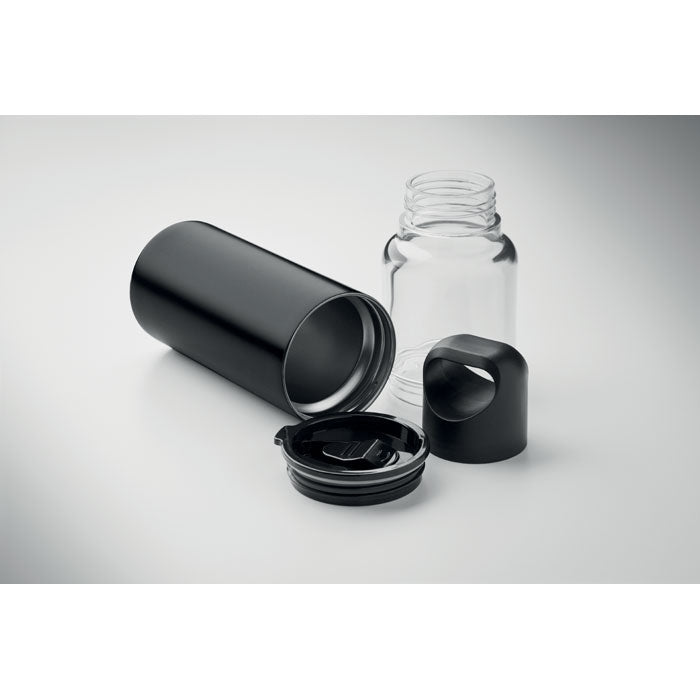 Branded 2-in-1 Bottle and Tumbler in use