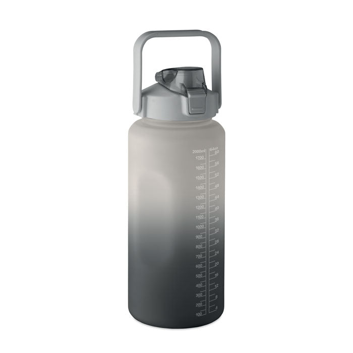 Branded RPET Motivational Bottle - 2L in Black