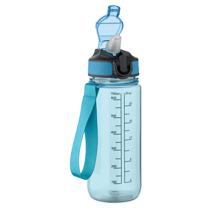 Branded RPET Sports Bottle with Straw - 700ml without branding