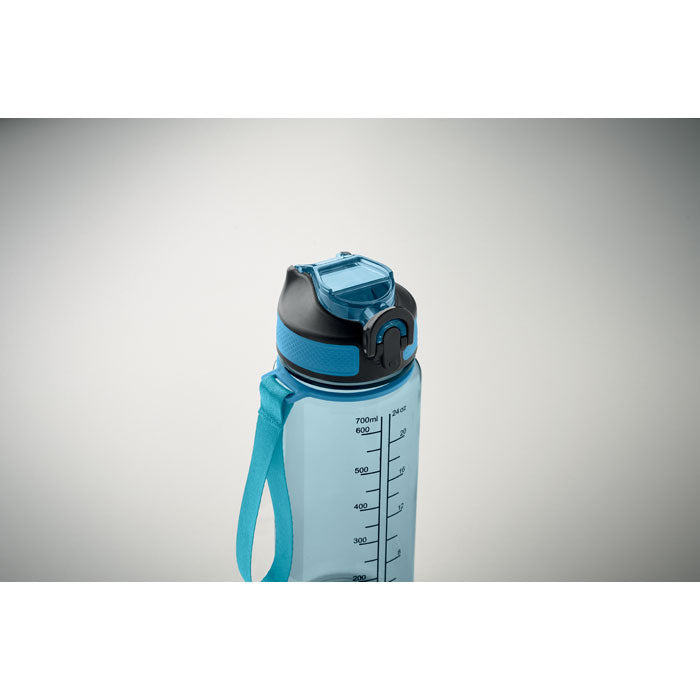 Branded RPET sports bottle, open