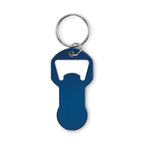 Branded Recycled Aluminium Bottle Opener Token Key Ring without branding