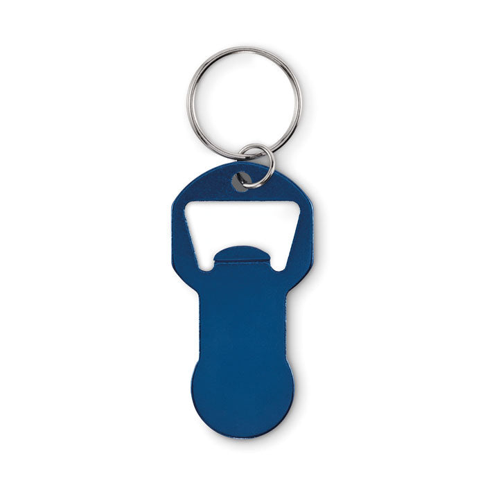 Branded Recycled Aluminium Bottle Opener Token Key Ring without branding