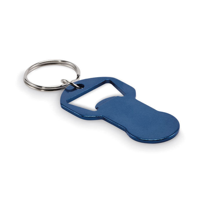 Branded Recycled Aluminium Bottle Opener Token Key Ring