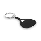Branded Recycled Aluminium Paddle Key Ring in Black
