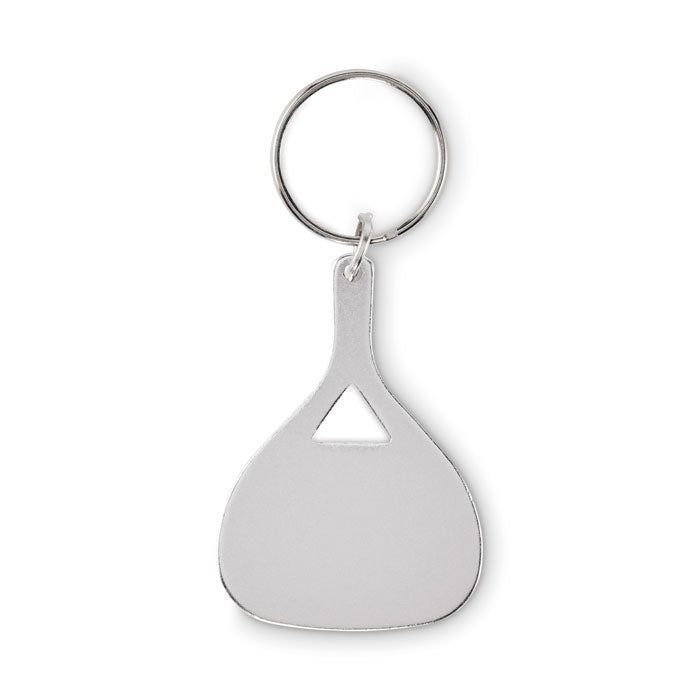 Branded Recycled Aluminium Paddle Key Ring without branding