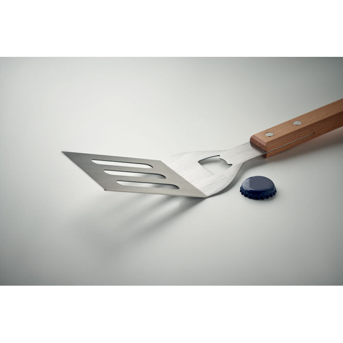 Branded Stainless Steel BBQ Spatula with Bottle Opener without branding