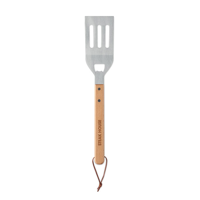 Branded Stainless Steel BBQ Spatula with Bottle Opener