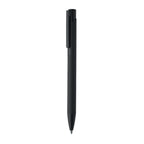 Branded Recycled Aluminium Pen with Rubberised Barrel in Black