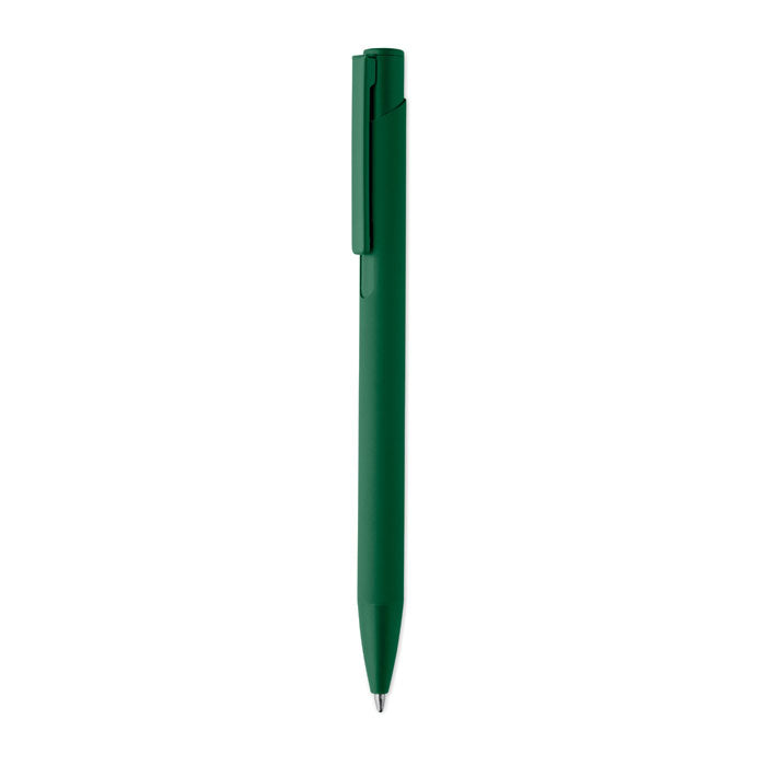 Branded recycled aluminium pen with rubberised barrel