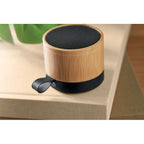 Branded Bamboo 5.1 Wireless Speaker in use