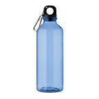 Branded RPET Bottle with Carabiner - 500ml in Blue