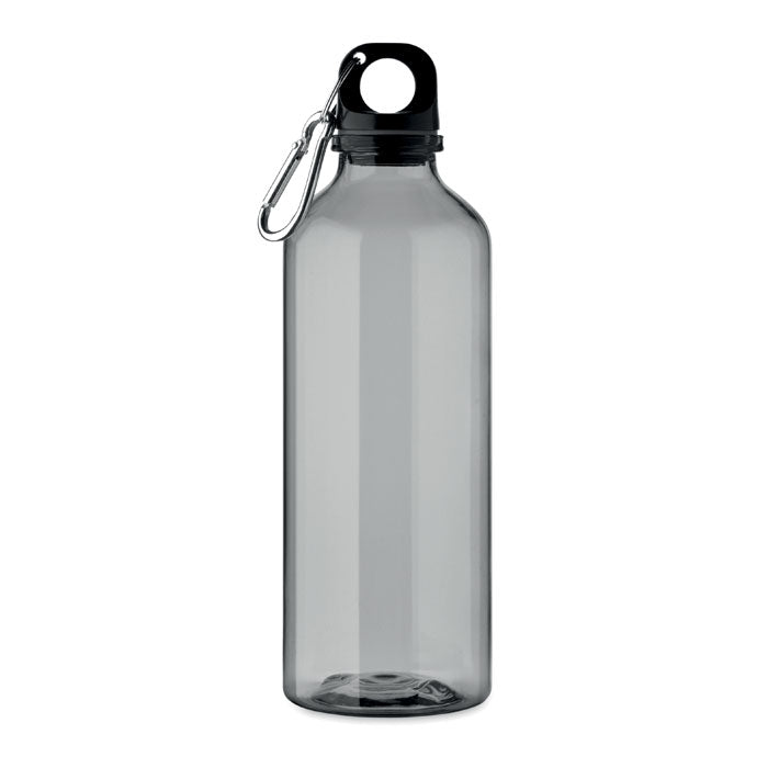 Branded RPET Bottle with Carabiner - 500ml in Grey