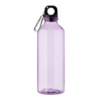 Branded RPET Bottle with Carabiner - 500ml in Purple
