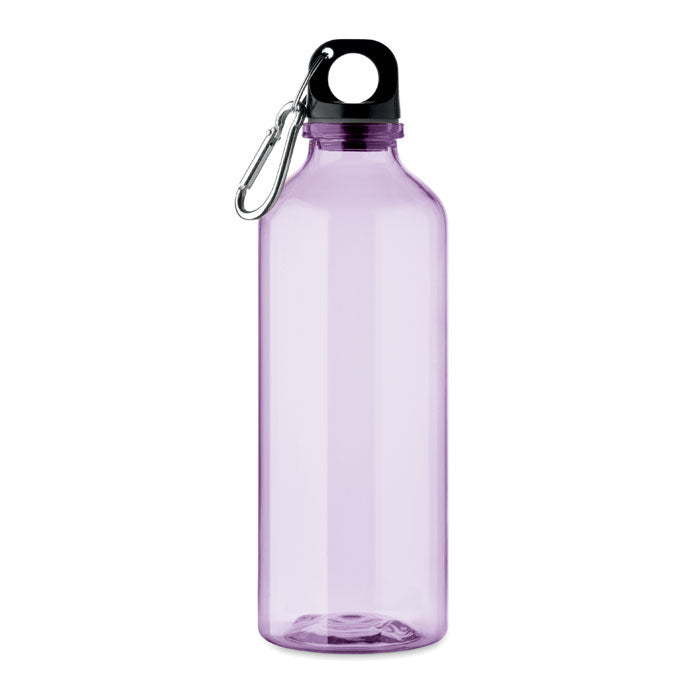 Branded RPET Bottle with Carabiner - 500ml in Purple