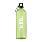 Branded RPET Bottle with Carabiner - 750ml in Green