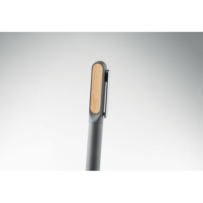 Branded Recycled Aluminium Twist Pen with Bamboo Clip without branding