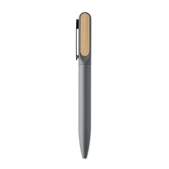 Branded Recycled Aluminium Twist Pen with Bamboo Clip without branding