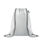 Branded Drawstring Bag RPET Non-woven in White